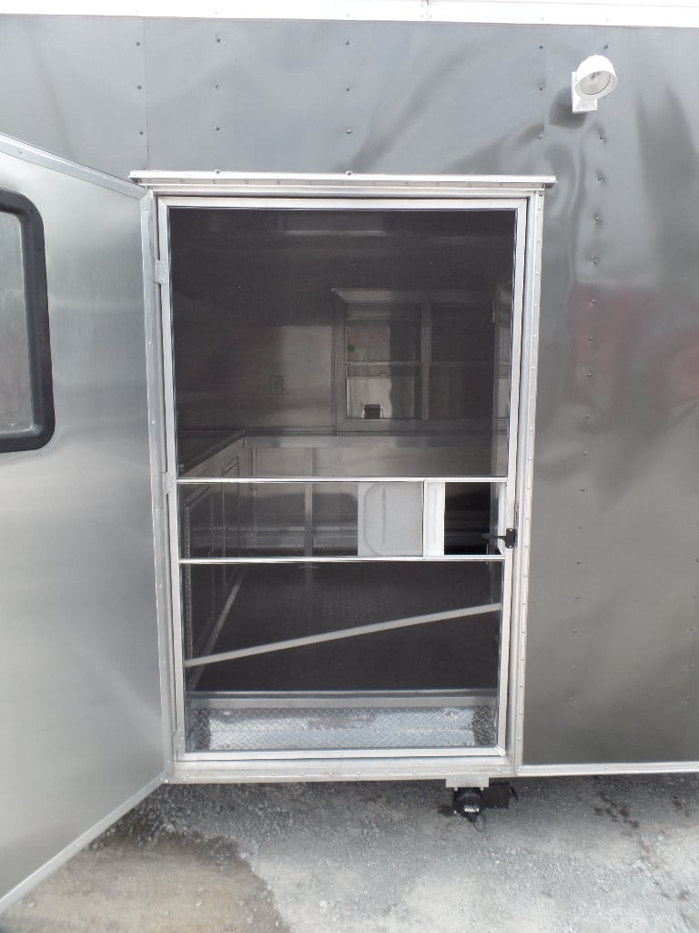 8.5' x 24' Food Concession Trailer Charcoal Gray With Appliances