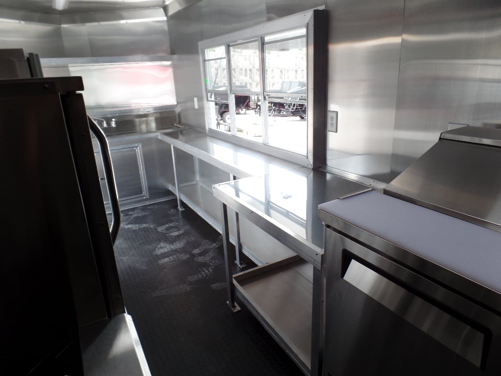 8.5' x 24' Food Concession Trailer Charcoal Gray With Appliances