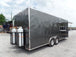 8.5' x 24' Food Concession Trailer Charcoal Gray With Appliances