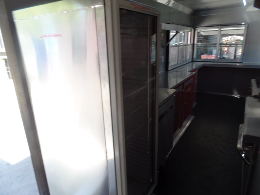 8.5' x 22' Red Concessions Food Trailer With Appliances