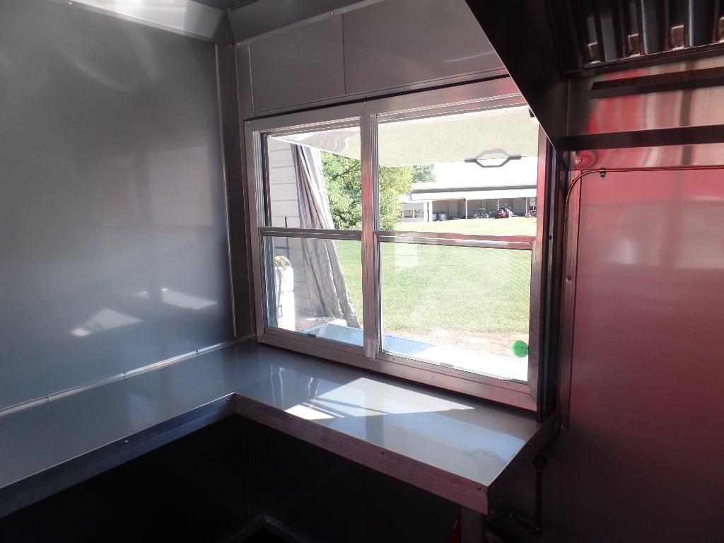 8.5' x 22' Red Concessions Food Trailer With Appliances