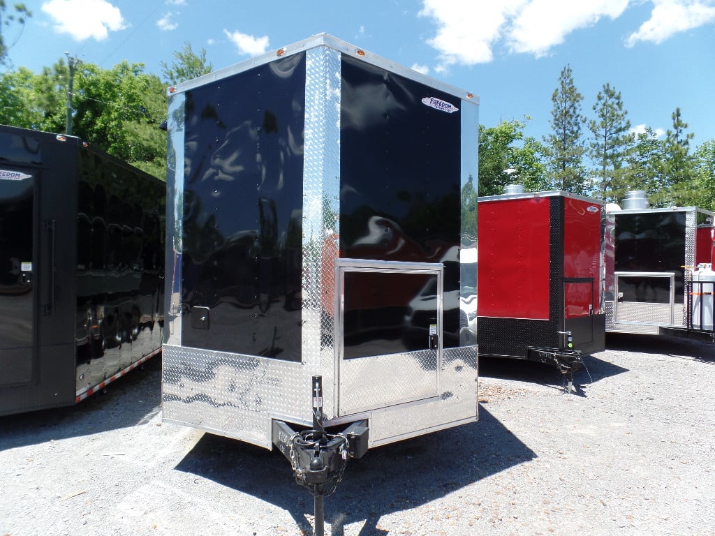 8.5' x 32' Concession Food Trailer Black With Appliances