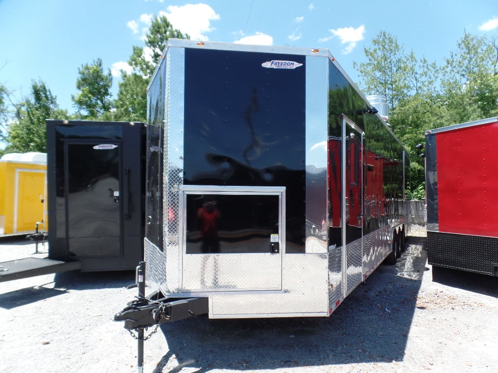 8.5' x 32' Concession Food Trailer Black With Appliances