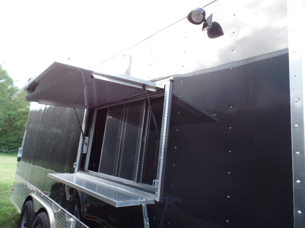 8.5' x 20' Concession Food Trailer Black With Appliances