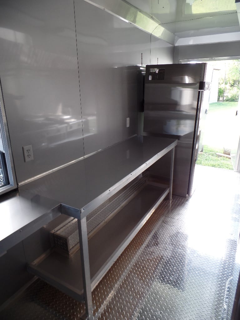 8.5' x 20' Concession Food Trailer Black With Appliances