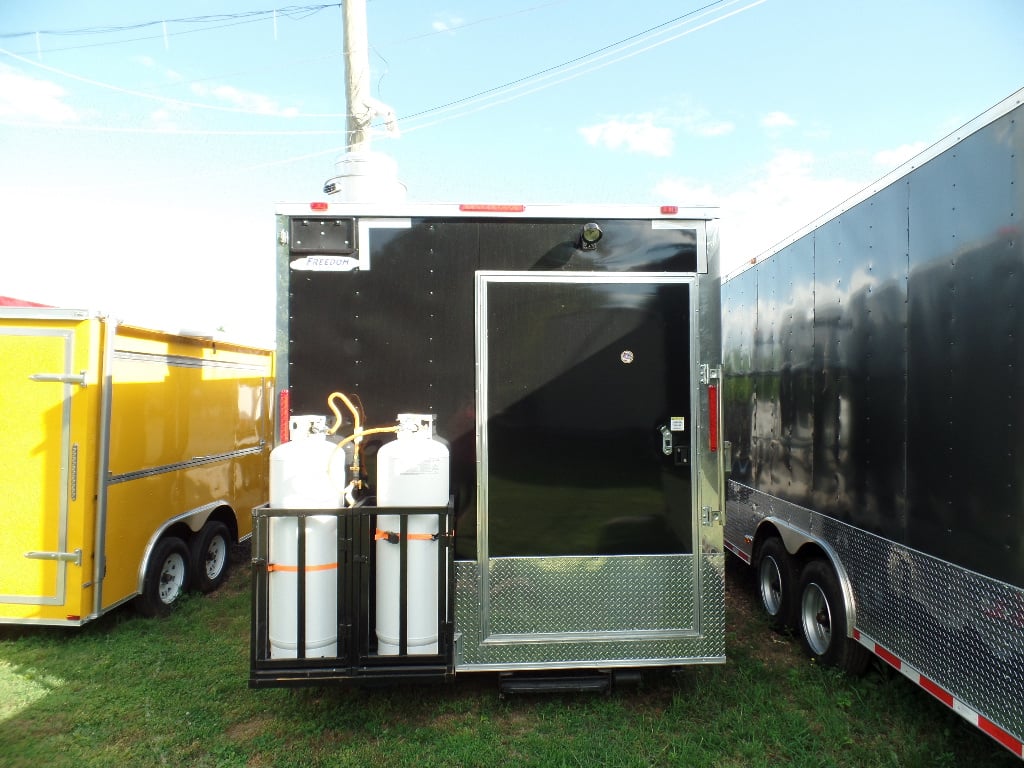 8.5' x 20' Concession Food Trailer Black With Appliances