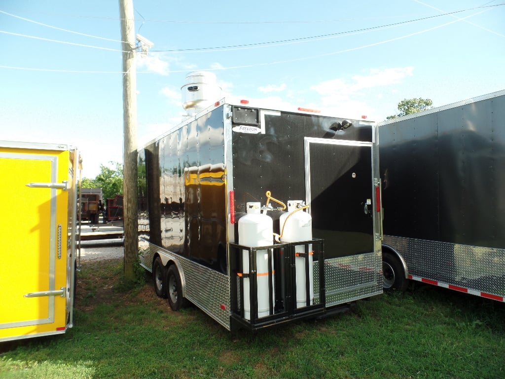 8.5' x 20' Concession Food Trailer Black With Appliances