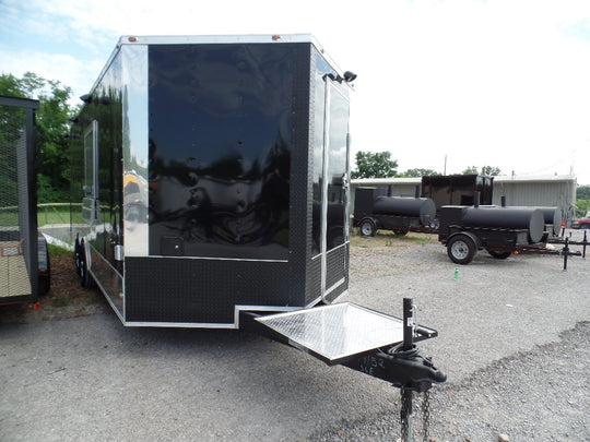 8.5' x 20' Concession Trailer Black Food Event Catering