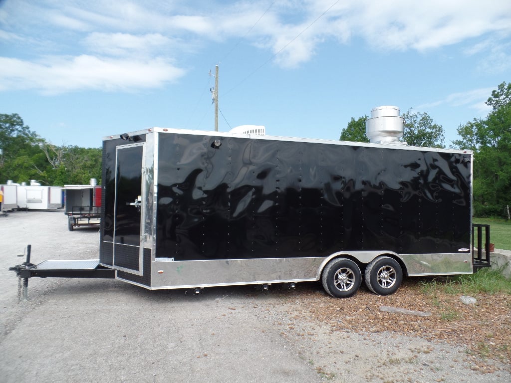 8.5' x 20' Concession Trailer Black Food Event Catering