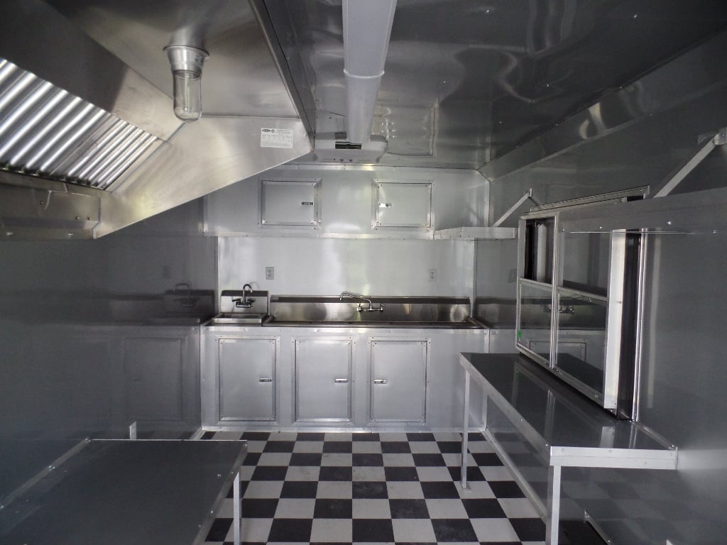 8.5' x 20' Concession Trailer Black Food Event Catering