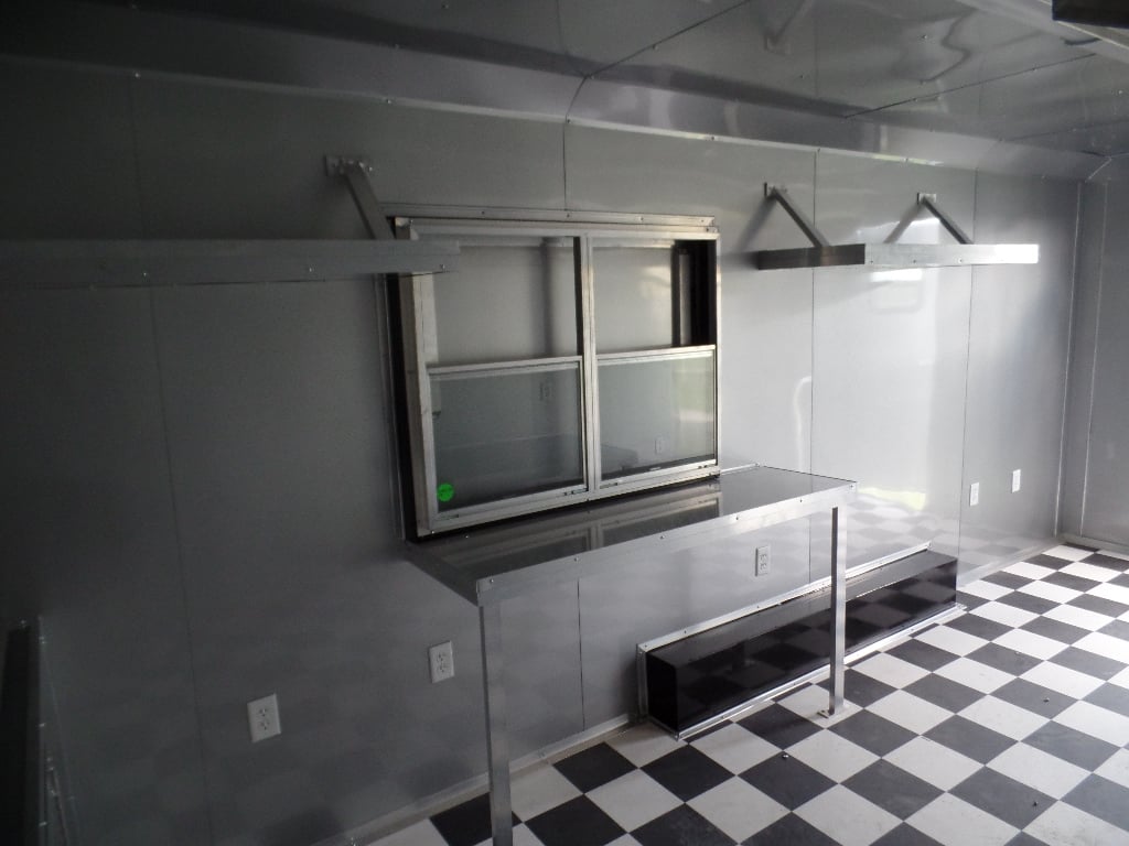 8.5' x 20' Concession Trailer Black Food Event Catering