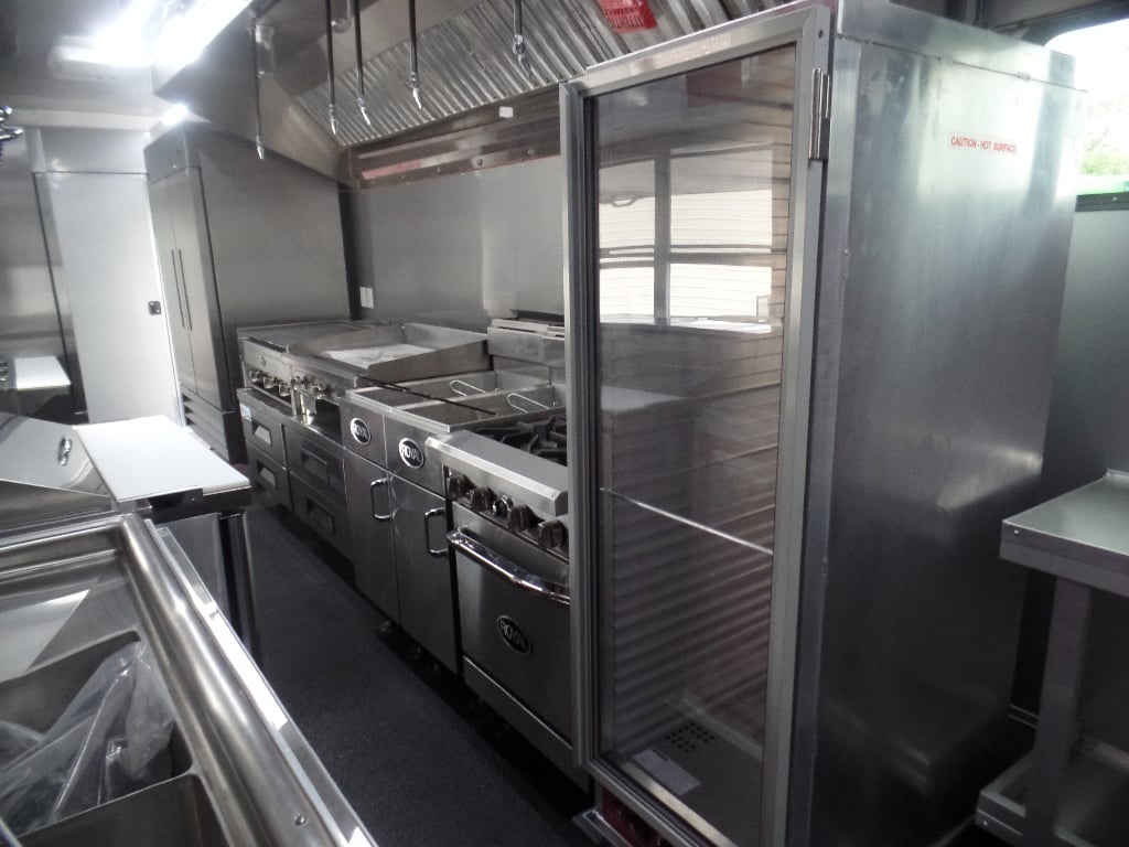 8.5' x 45' Red Gooseneck Concession Food Trailer With Appliances