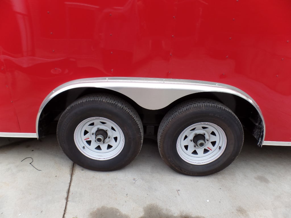 8.5' x 20' Concession Food Trailer Red Event Catering