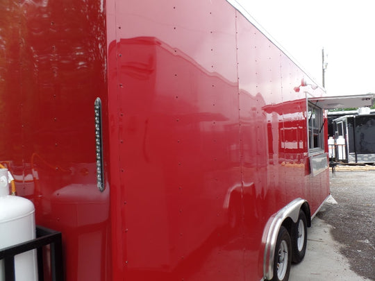 8.5' x 20' Concession Food Trailer Red Event Catering