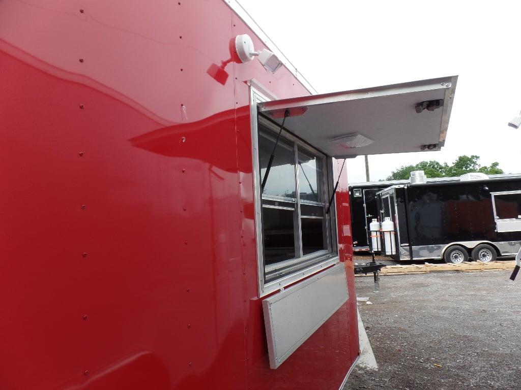 8.5' x 20' Concession Food Trailer Red Event Catering