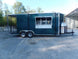 8.5' x 20' Emerald Green Porch Style Concession Trailer
