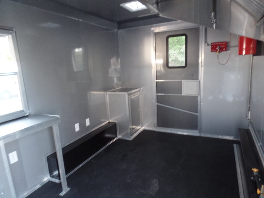 8.5' x 20' Emerald Green Porch Style Concession Trailer