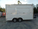 8.5' x 16' White Snow Cone Concession Food Trailer