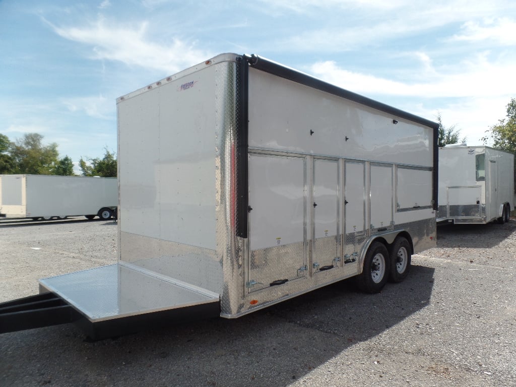 8.5' x 18' White Yogurt Concession Food Trailer