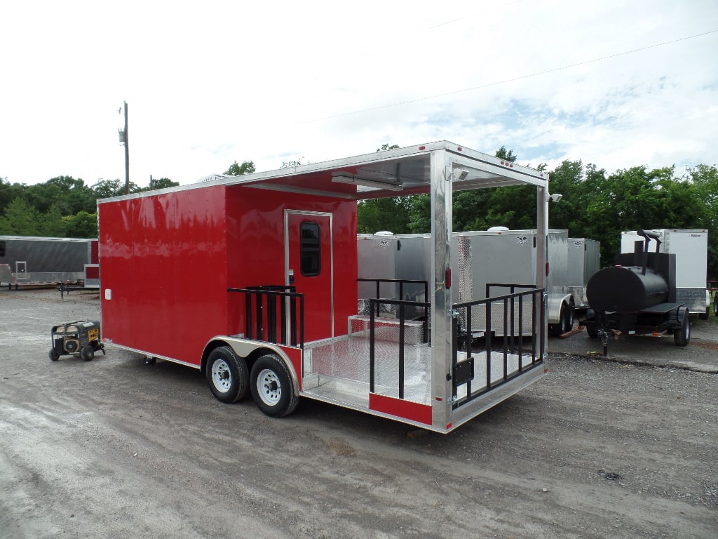 8.5' x 22' Red Concession Food Trailer