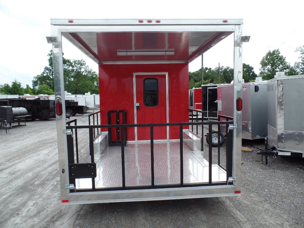 8.5' x 22' Red Concession Food Trailer