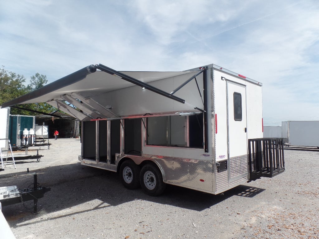 8.5' x 18' White Yogurt Concession Food Trailer