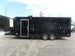 8.5x22ft Black Enclosed Porch Concession Trailer