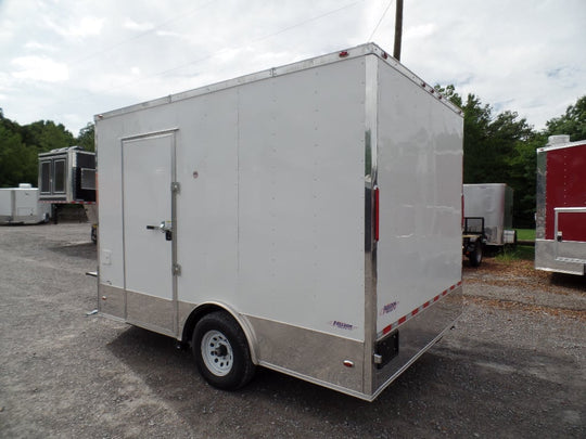 8.5' x 12' Concession Food Trailer White Event Catering