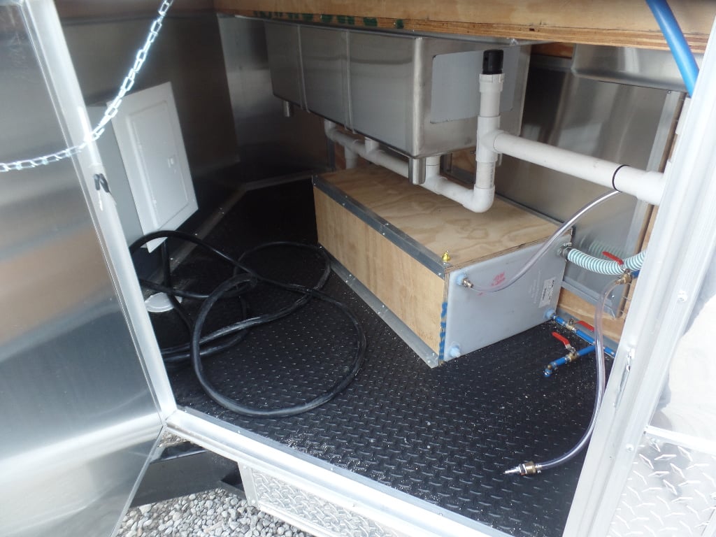 8.5' x 20' Red Concession Food Trailer With Appliances