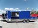 8.5' x 24' Concession Food Trailer Blue BBQ Event Catering