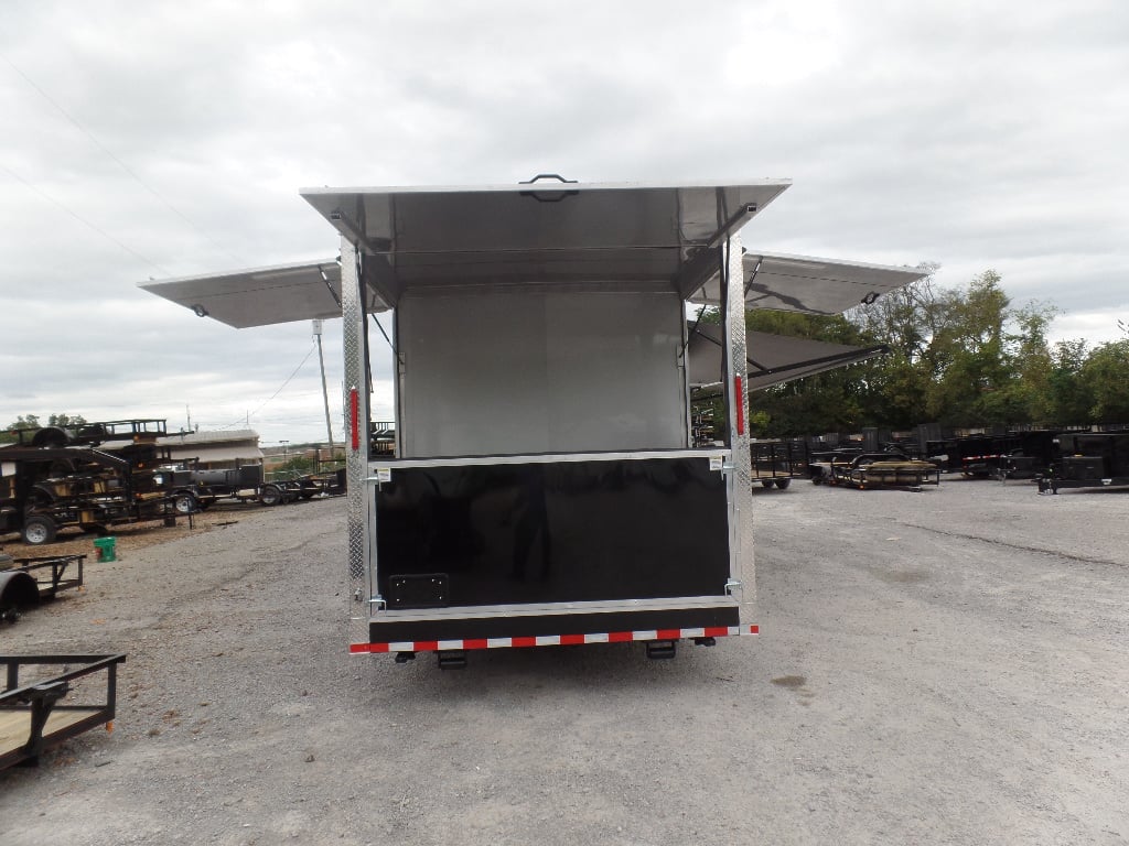 8.5' x 30' Black Pizza Concession Food Trailer