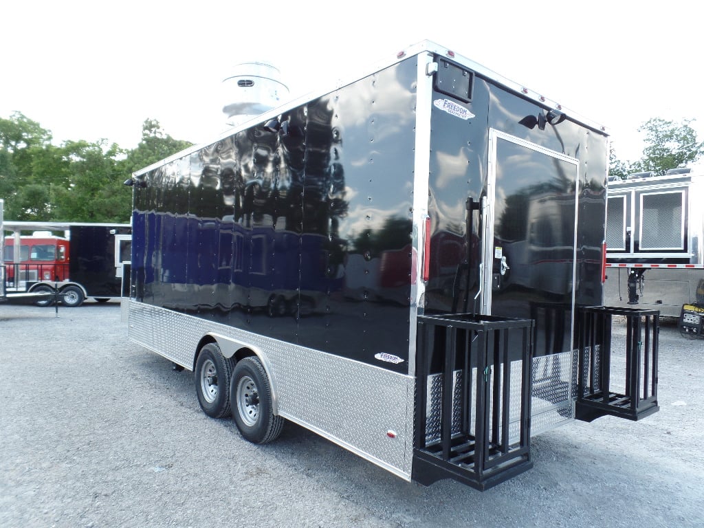 8.5' x 20' Concession Food Trailer Black Event Catering