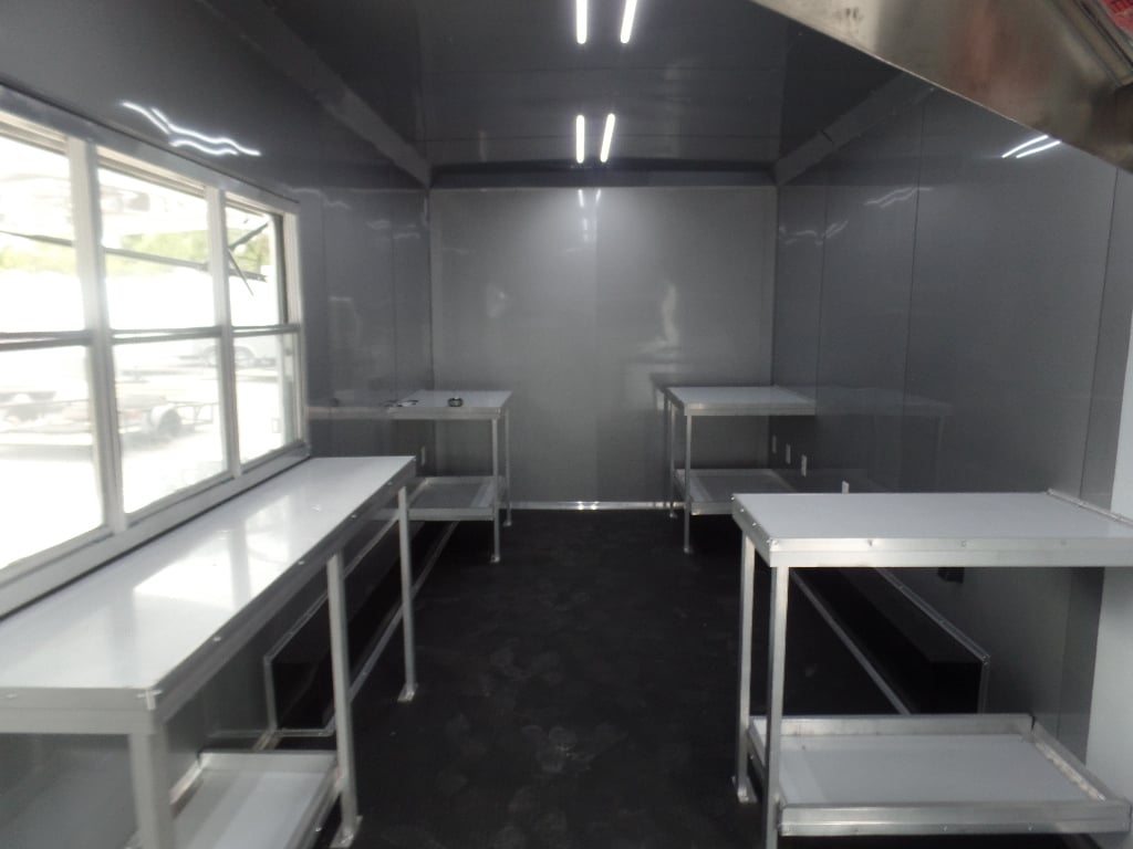 8.5' x 30' Black Pizza Concession Food Trailer