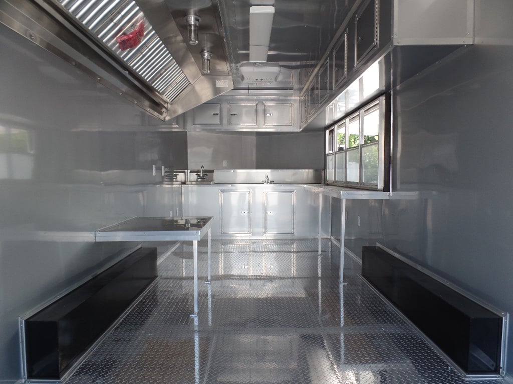 8.5' x 20' Concession Food Trailer Black Event Catering