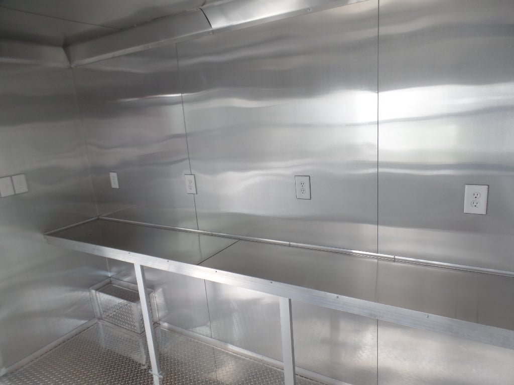 8.5' x 22' Concession Trailer White BBQ Food Event Catering