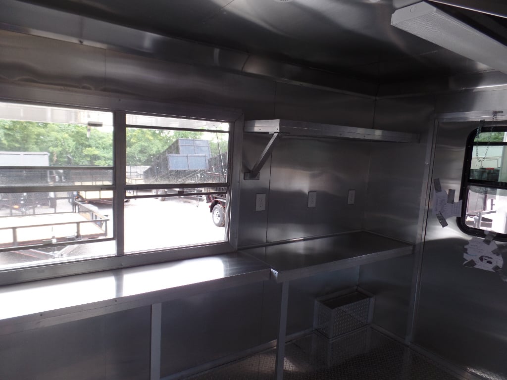 8.5' x 22' Concession Trailer White BBQ Food Event Catering