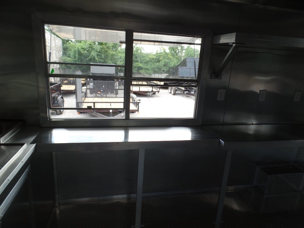 8.5' x 22' Concession Trailer White BBQ Food Event Catering