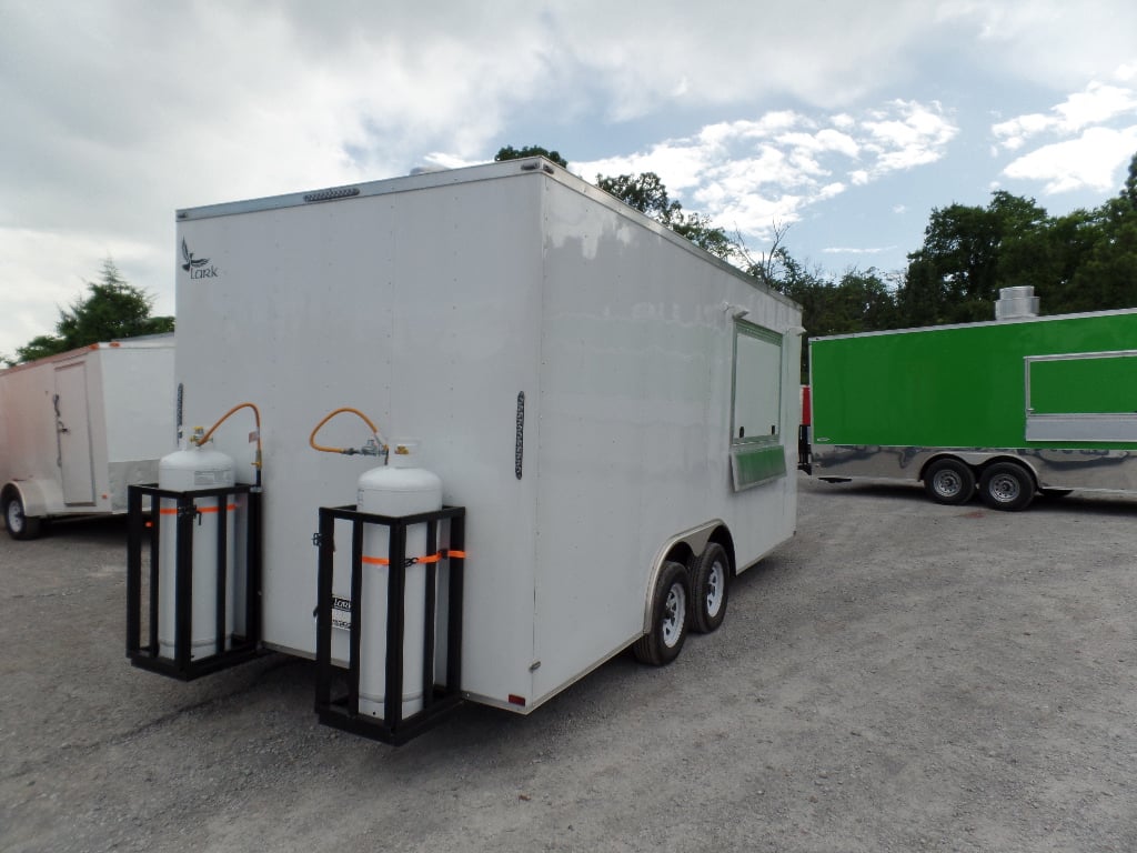 8.5' x 18' Concession Food White Trailer With Appliances