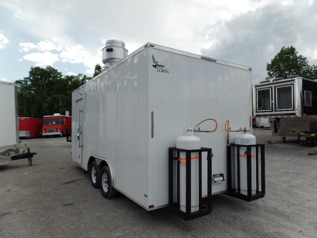 8.5' x 18' Concession Food White Trailer With Appliances