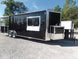 8.5' x 26' Black Porch Style Concession Trailer