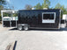 8.5' x 26' Black Porch Style Concession Trailer