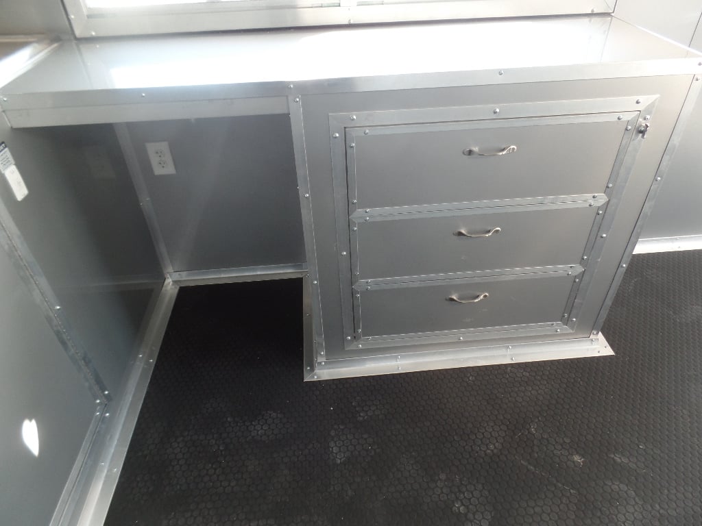 8.5' x 26' Black Porch Style Concession Trailer