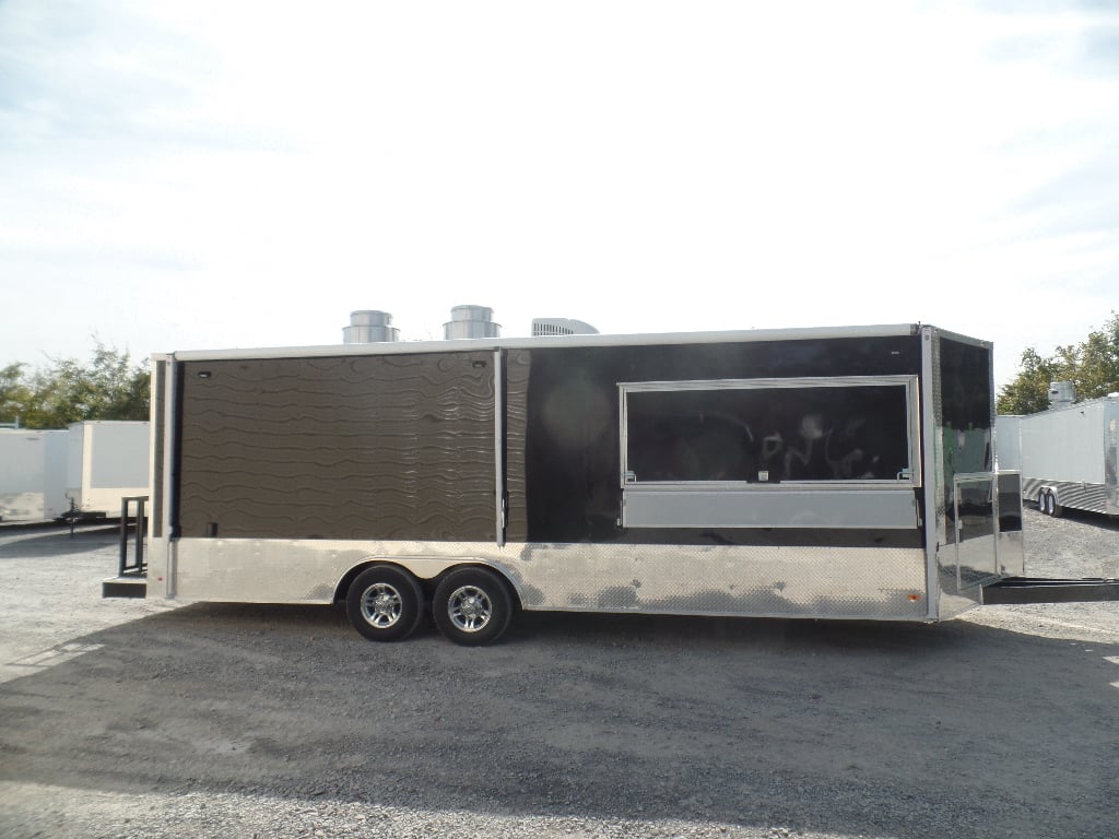 8.5' x 24' Black Event Concession Food Trailer