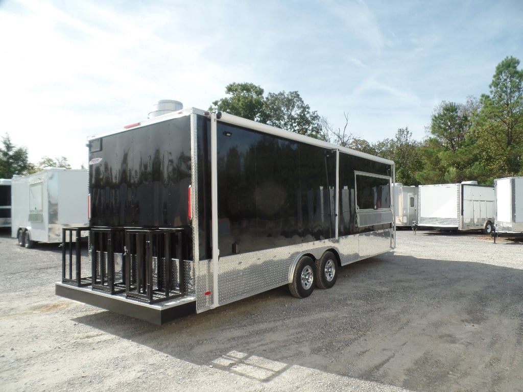 8.5' x 24' Black Event Concession Food Trailer