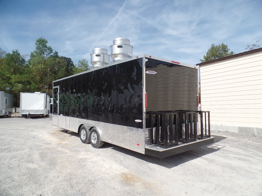 8.5' x 24' Black Event Concession Food Trailer