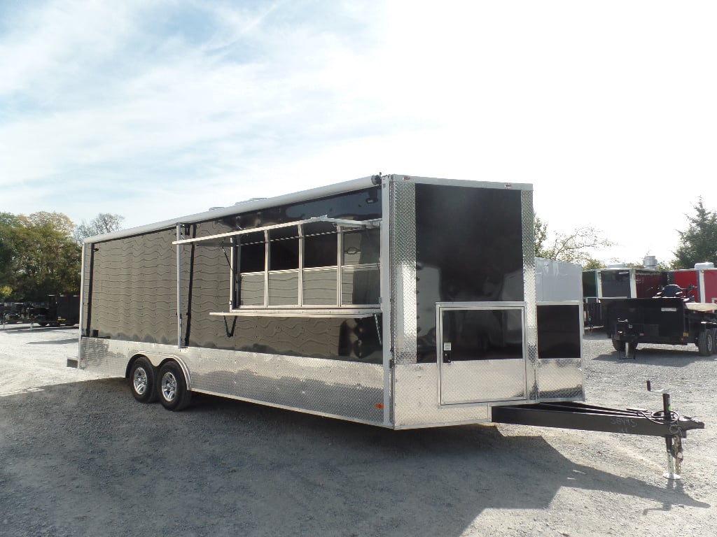 8.5' x 24' Black Event Concession Food Trailer