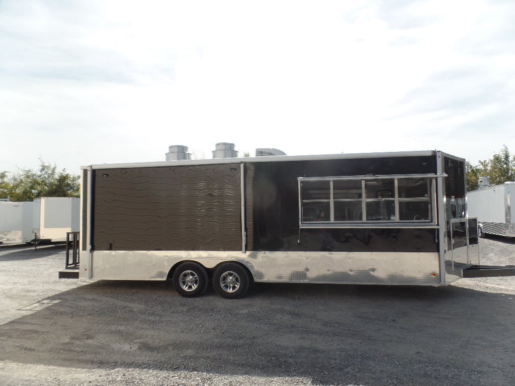 8.5' x 24' Black Event Concession Food Trailer