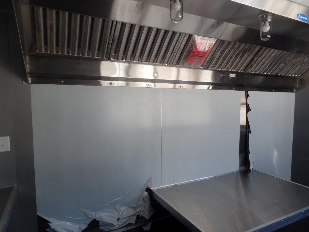 8.5' x 32' White Fully Enclosed Food Concession Trailer