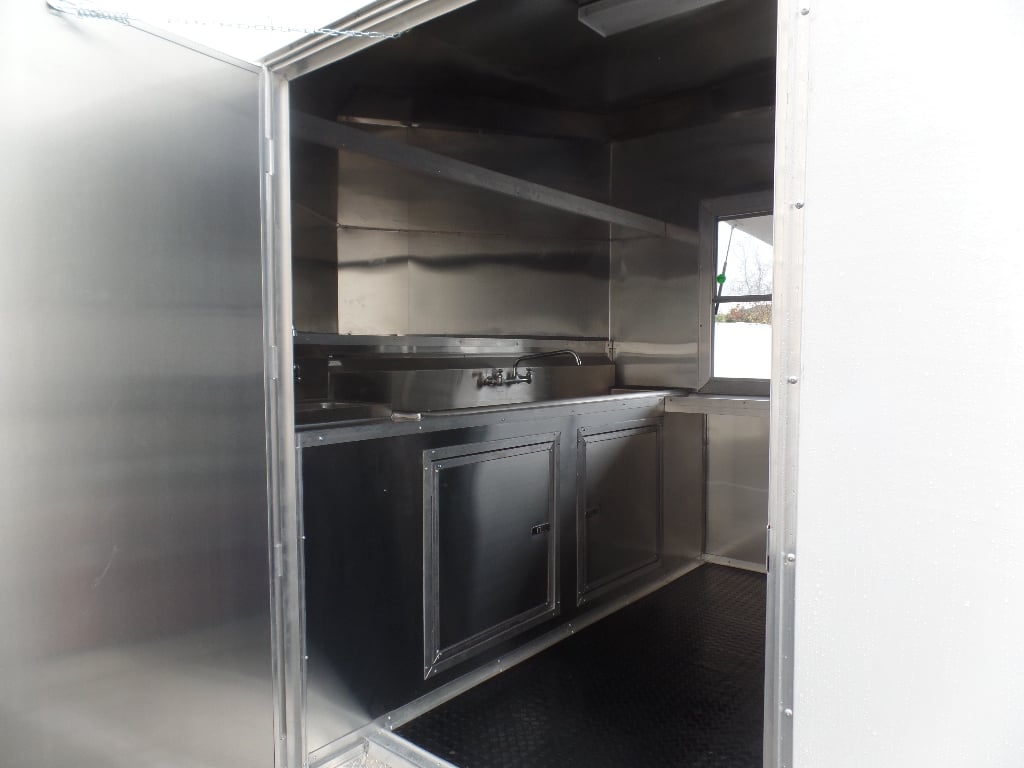 8.5' x 20' White Event Food Catering Concession Trailer With Appliances