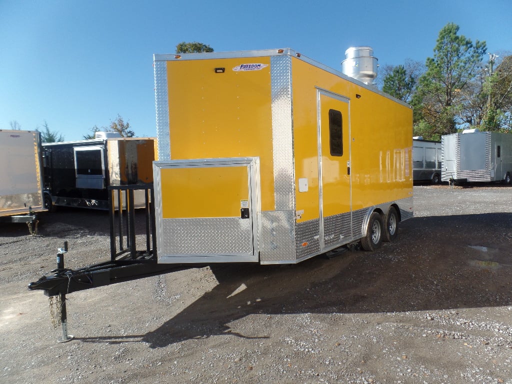 8.5' x 16' Yellow Event Concession Food Trailer